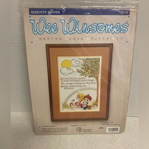 VTG Wee Winsomes Serenity Prayer Cross Stitch Kit